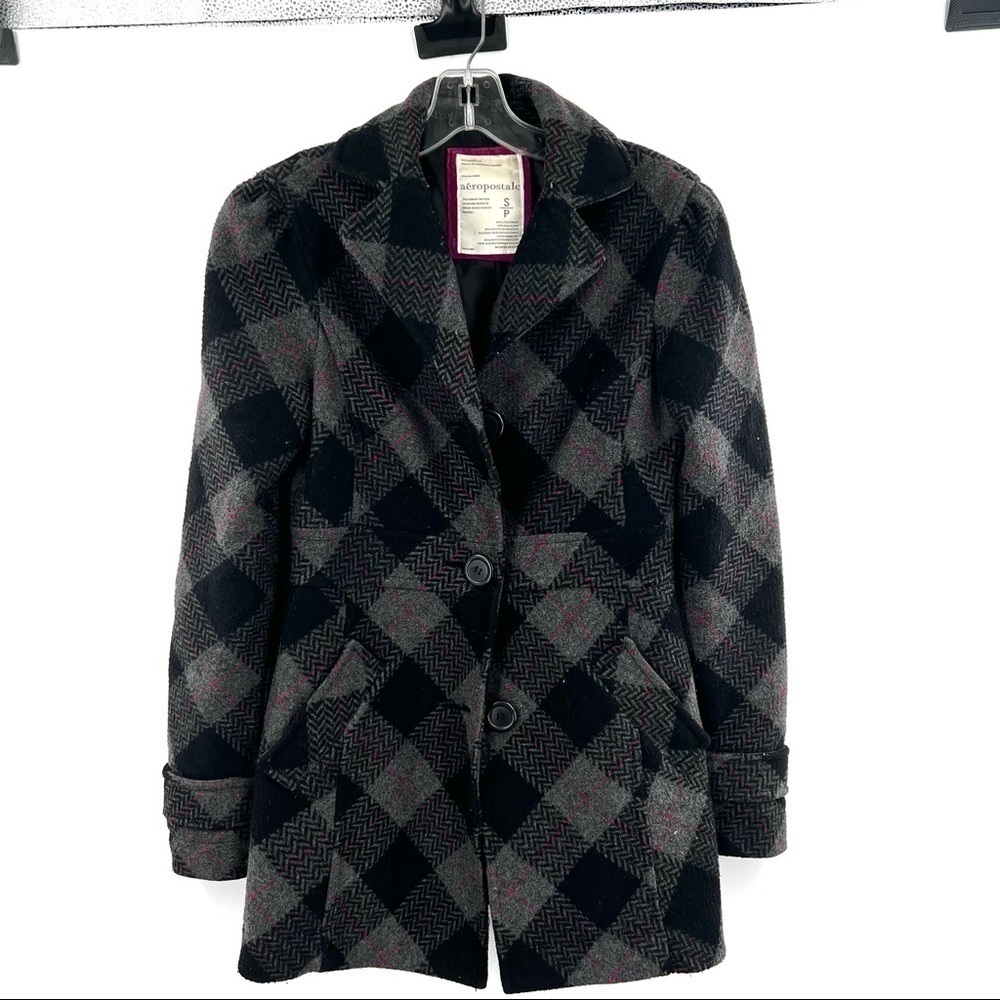 Aeropostale grey coat jacket size SP